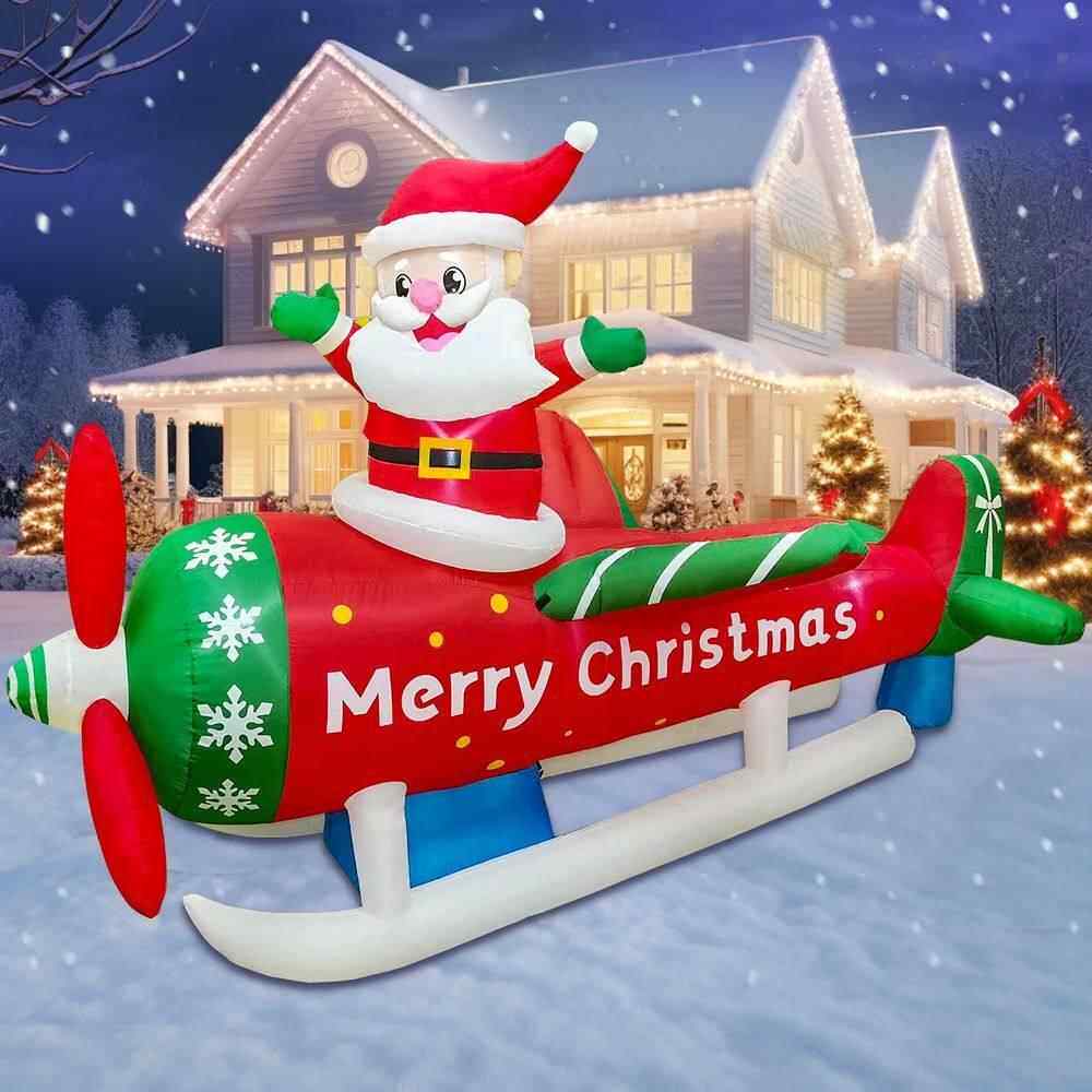 Christmas Santa Claus Inflatable Decoration for Home Outdoor