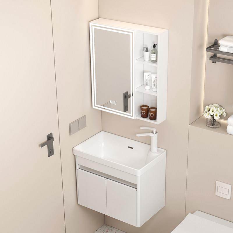 轻奢小户型蜂窝铝浴室柜一体洗手盆组合洗漱洗脸盆白色洗漱台防潮,家装主材,浴室柜组合,淘宝优惠券,粉丝福利购,淘宝优惠卷
