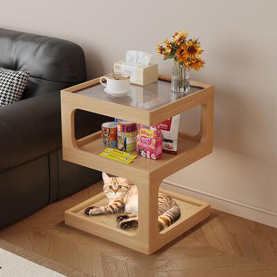 储柜20床头物柜实木猫笼床BGP柜多功能宠物柜卧室床边收5置头物柜