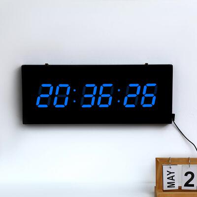 D电历钟子数码万年卧室LE电子4819曲面时钟多功能桌4819单时面夜