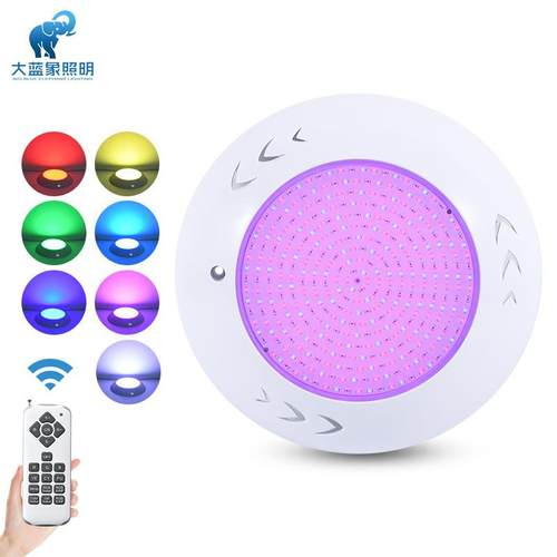 挂壁式水底灯全树脂灌胶防水水下灯七彩RGB无线遥控LED泳池灯