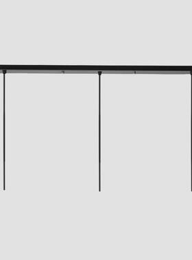 黑色白色一字长条吸顶盘长方形圆形吊灯两头三头多头底座