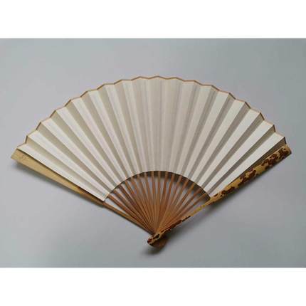 PK7J苏工折扇梅妃竹95寸花纹芝麻竹扇骨斑竹凤眼梅鹿香妃空白宣纸