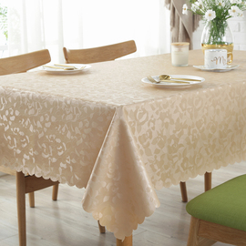桌布防水防油免洗防烫餐桌布，布艺酒店家用长方形台布，茶几桌垫定制