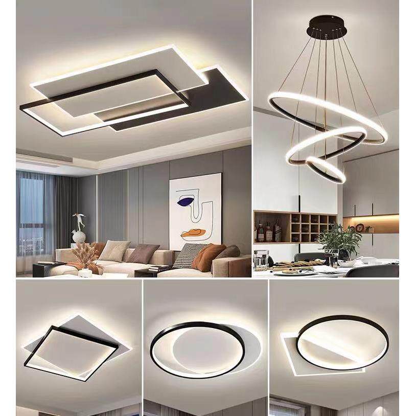 客厅灯 现代简约大气led吸顶灯创意个性大灯长方形大厅新款灯具