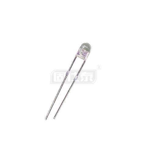 led高亮发光二极管F3圆头无边短脚灯珠白红黄绿色光3mm*16mm 20mA