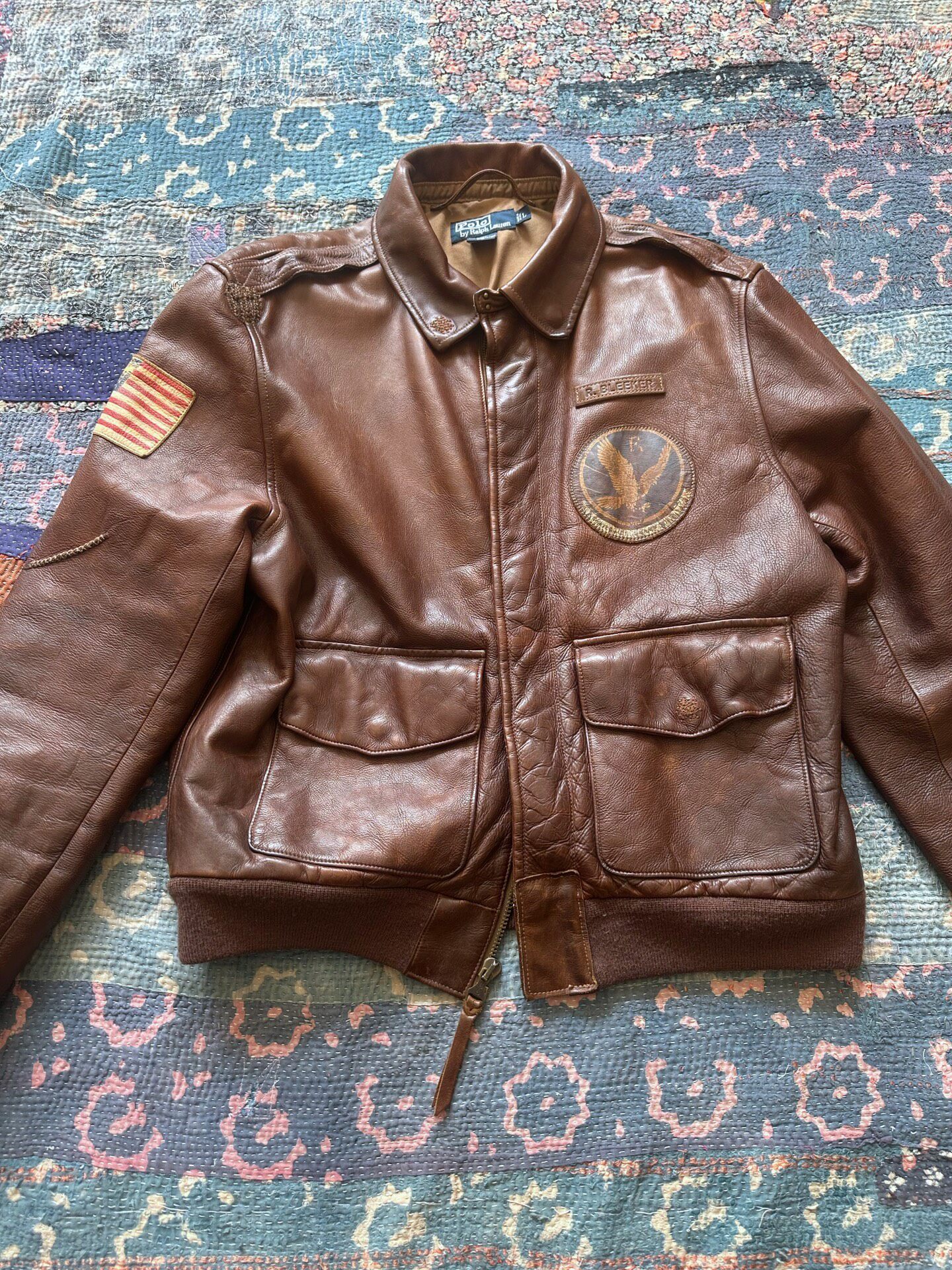 Polo Ralph Lauren A2 Brown Leather Jacket