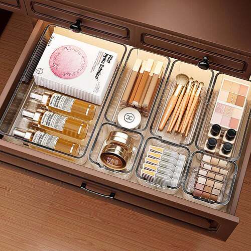 Drawer divider storage box with compartments for organizing