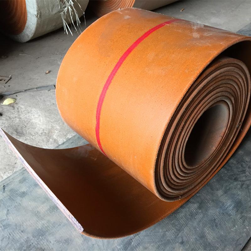 尼龙帆布带斗橡胶帆线4KSJ50*10提升机传送用黄色磨畚耐输送带