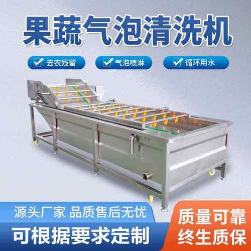 果蔬气泡清洗机果汁加工清洗设备中药材清洗气泡喷淋清洗机