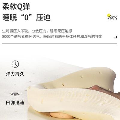天然乳1床垫酒店公寓民宿1胶..5UEN8m软硬两用席梦思弹簧床垫