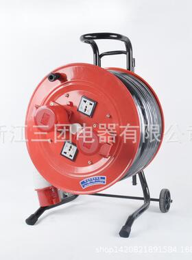 线缆盘便携式移动YDL手提拖线盘卷线盘带漏电保护防水五孔航空插