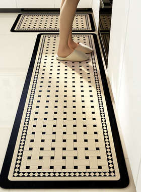 MUMI厨房专用地垫硅藻泥防污吸水垫可擦免洗防脏防滑地毯防水防油