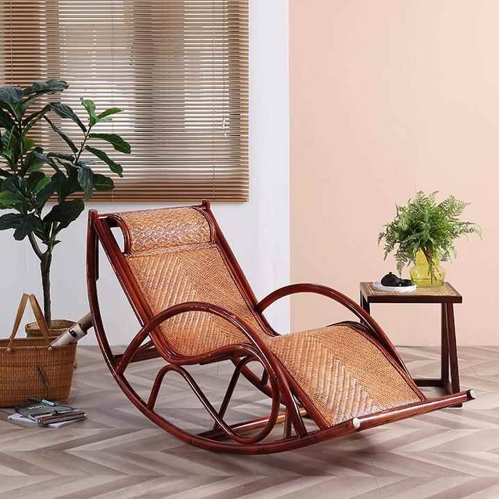 家用人躺椅老台真藤休闲摇椅大人摇摇椅藤椅椅午睡懒人BNK阳椅逍