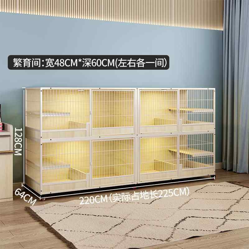 正品猫殖笼多层猫示柜木质猫房超大自由空间猫别墅宠寄物养三层繁