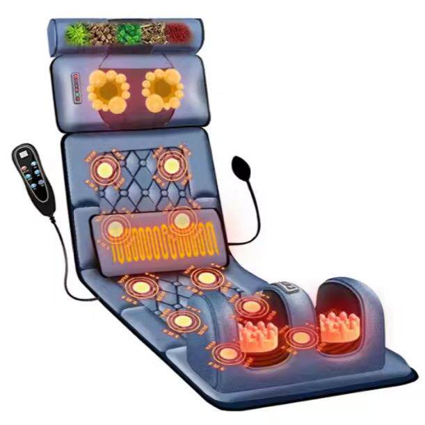 电动按摩床垫颈部腰部背部全身多功能按摩垫家用躺椅揉捏按摩床垫