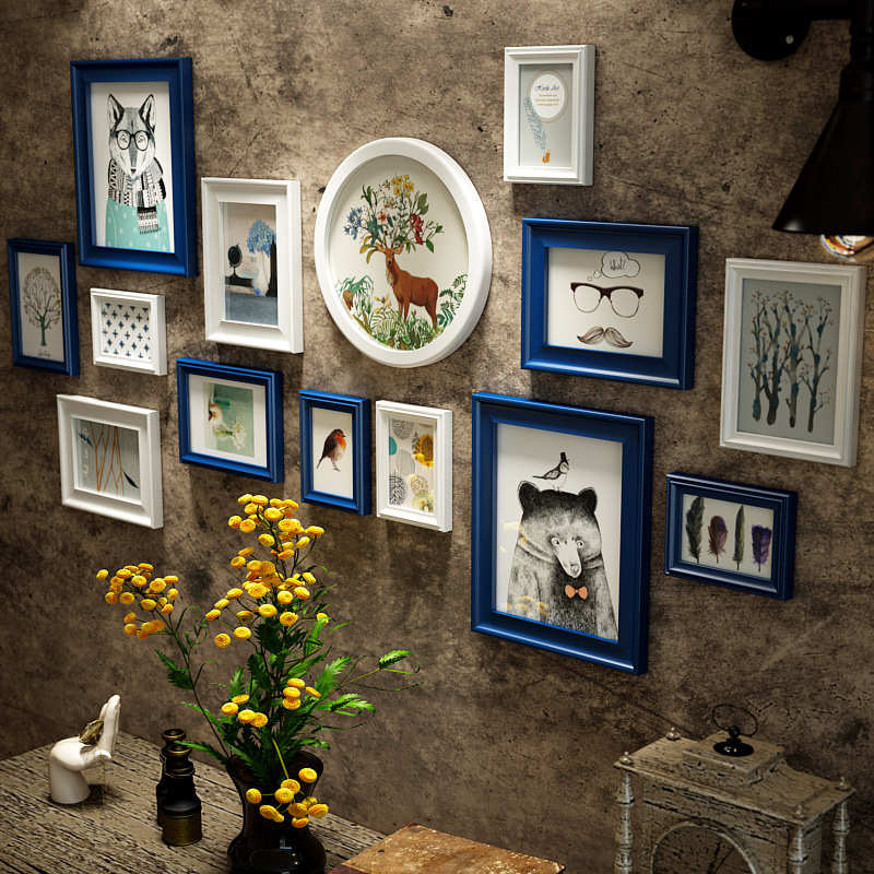 包邮【金零点9123】弗朗西斯/现代/时尚/实木相框墙创意照片墙