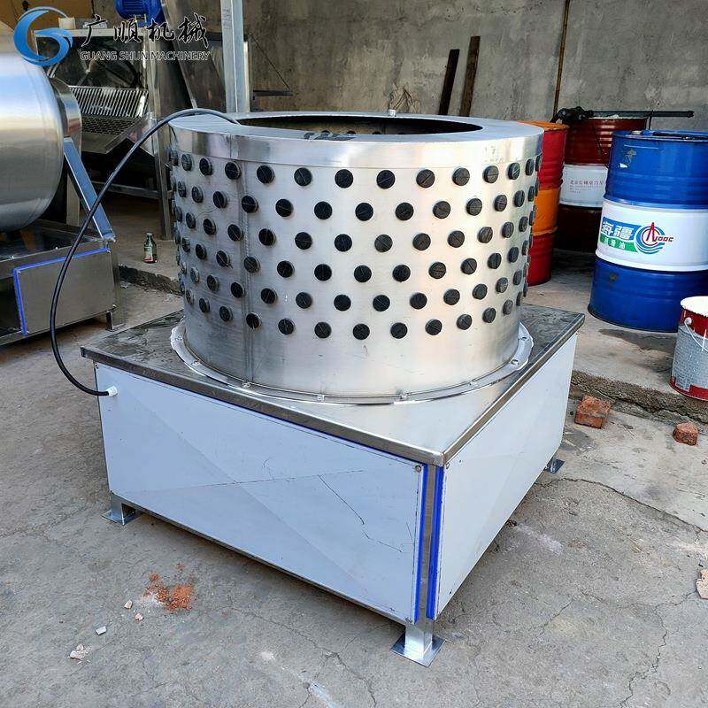 羊头蹄烫毛去毛设备 圆筒胶棒款新鲜羊头蹄脱毛机