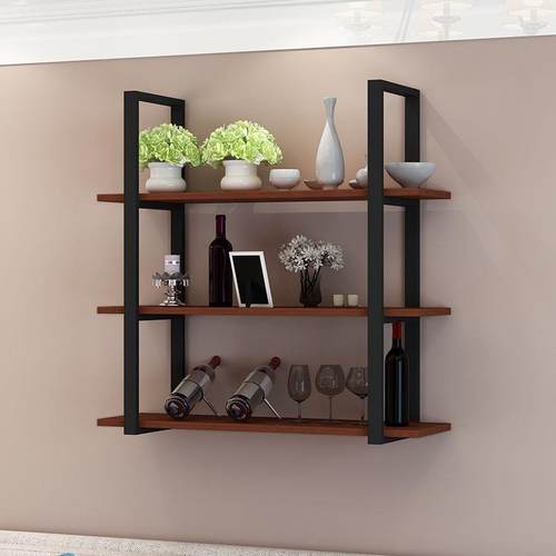 艺AMI墙面铁壁挂置物架墙上书架花架装饰架隔板厅酒悬挂餐架吧台