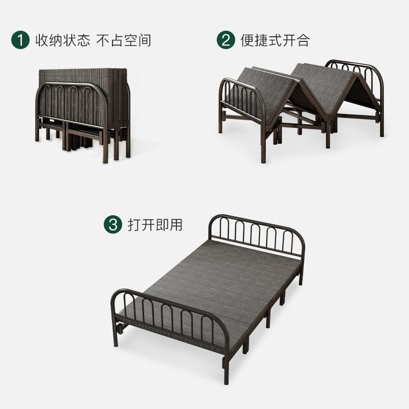 折T18T19叠床单人家用午休结实耐用双人午易睡床便携式床出小租屋
