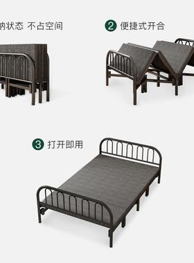 折叠床单人家用休床结实耐屋午用XIU双人睡床便携式小床午出租简