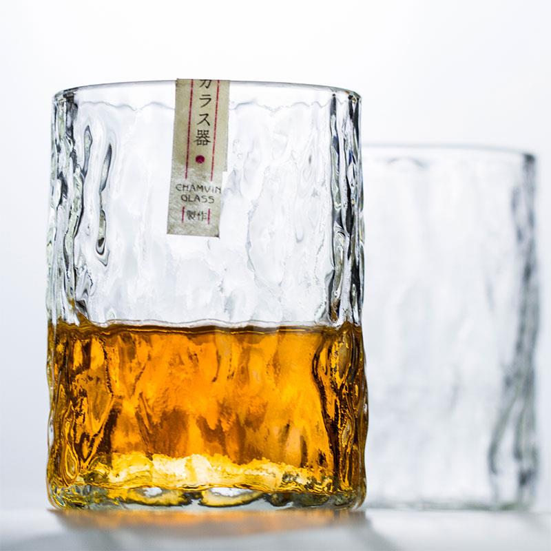 限定Chamvin初云杯日式威士忌酒杯日本锤纹酒壶玻璃杯子北欧ins风