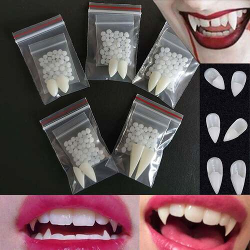 Halloween Decoration Vampire Teeth Fangs Dentures Props Hall