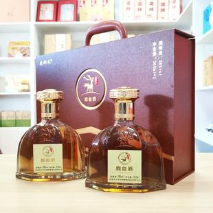 鹿麟春鹿血酒盐城大丰特产300ml×2瓶礼盒装38度新鲜梅花鹿制血酒
