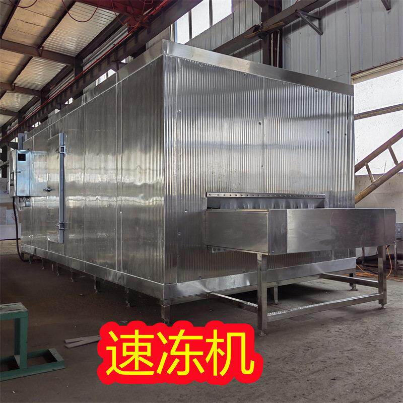 旺源隧道式速冻设备 黄桃流态化冷冻机 萝卜冷冻加工生产线