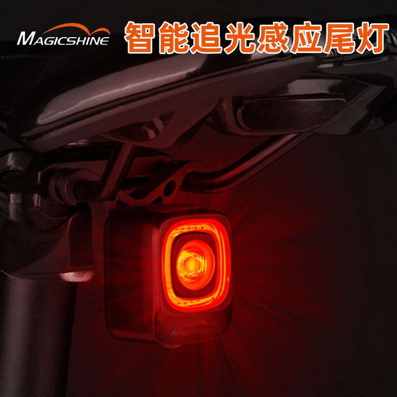 迈极炫自行车智能警示刹车尾灯夜间高亮USB充电SEEMEE30 RN120