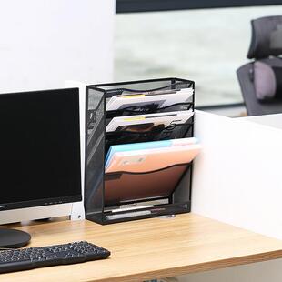 金属5层文件架挂墙文件框壁挂杂志架铁艺资料架多层文件置物架办