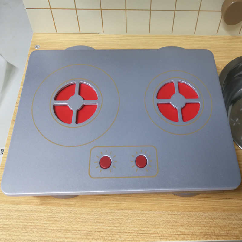儿童过家家木质声光电磁炉厨房玩具带声音灯光宝宝仿真大号厨具玩