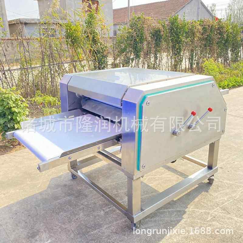 隆润机械全自动鸡脖鸡腿剥皮机 琵琶腿连续式去皮机 效率高