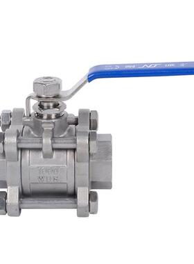 304不锈钢三片式球阀焊接丝扣球阀内螺纹硬密封阀门Q11F-16P