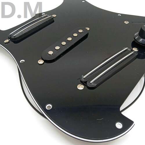 电吉他配件STSQ3单面板带小双拾音器线路COM总SSS面板全套成黑