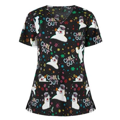 Printed collar, pocket hem, slit, work clothes, home