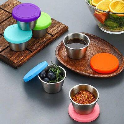 1Pc Salad Dressing Container Reusable Sauce Cups kitchen