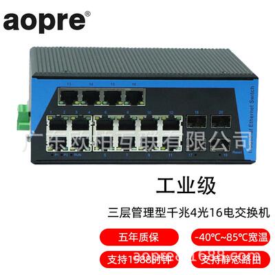 aopre(欧柏互联)T6416GS工业管理型交换机千兆4光16电POE组环网