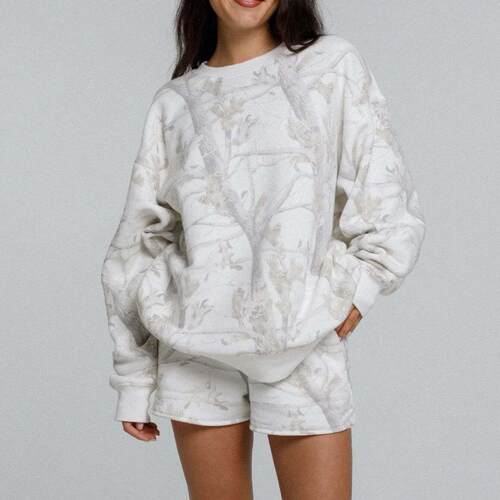 Garden collar hoodie and shorts set+