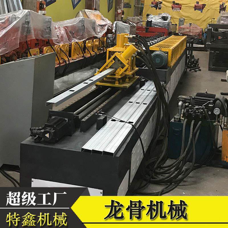全自动伺服追剪轻钢龙骨机追冲孔追打LOGO轻钢别墅龙骨机冷弯机
