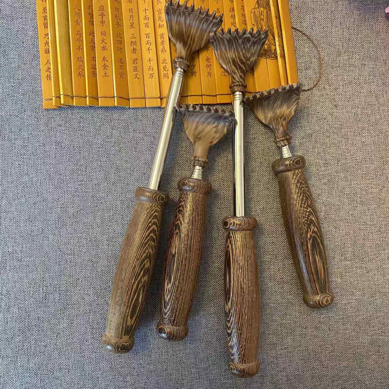 不求人痒痒挠抓背器抓背头部抓痒器新款伸缩家用按摩颈部实木