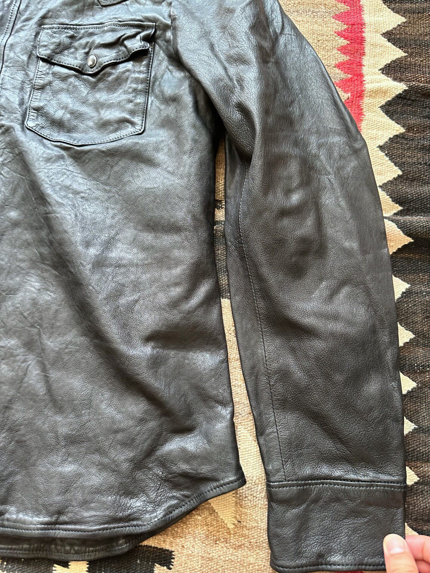 Polo Ralph Lauren Leather Shirt Jacket — back