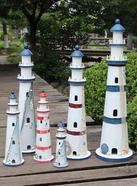 地中海风格灯塔装饰饰品海洋风格主题沙滩活动婚礼布局展示道具