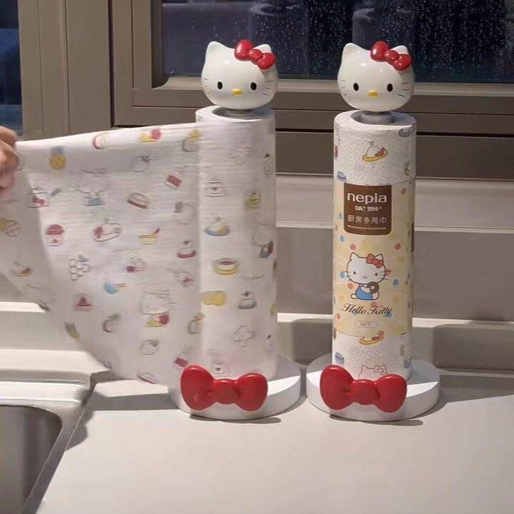 新家的100个快递 HelloKitty卷筒卫生纸架厨房化妆室立式纸巾架可