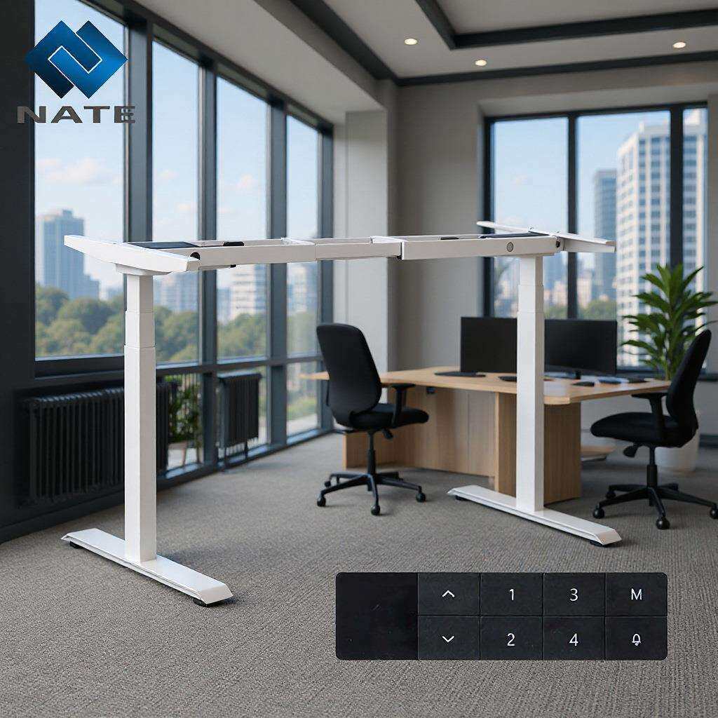 电动升降桌架腿双电机现代轻奢工作台电脑桌家用学习书桌办公桌腿