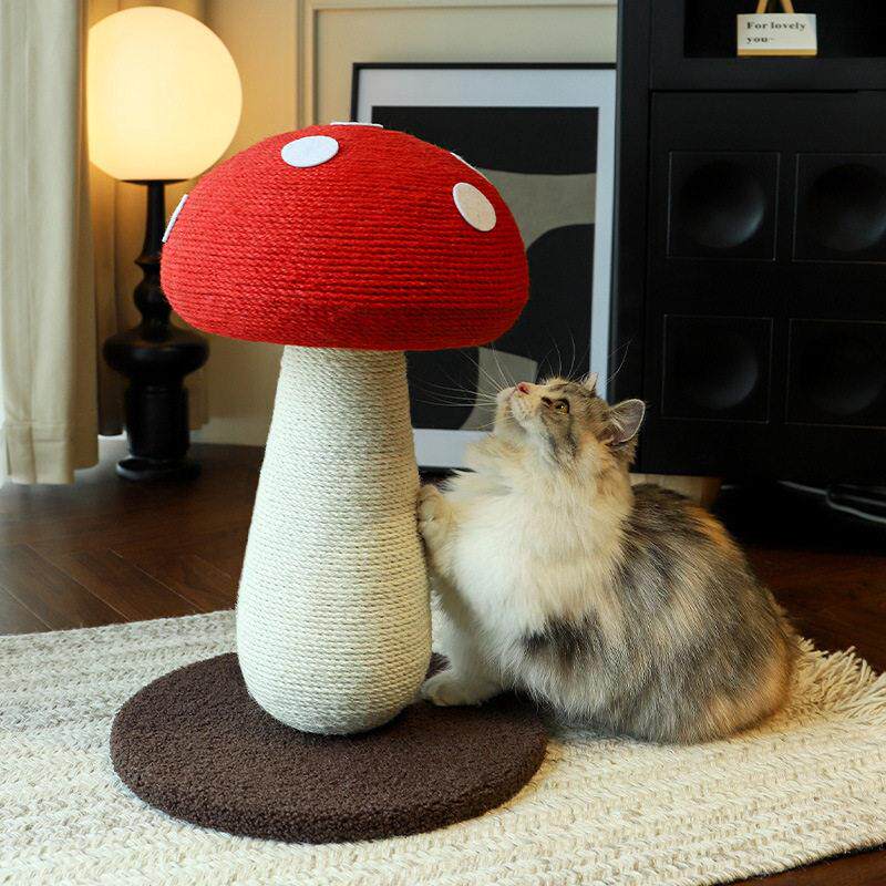 宠物猫抓板加大号剑麻中型猫爬架猫抓柱红蘑菇彩色麻绳耐抓不掉屑