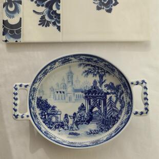 MUSe Garden 百看不厌西洋青花瓷 覆古双耳陶瓷烤盘