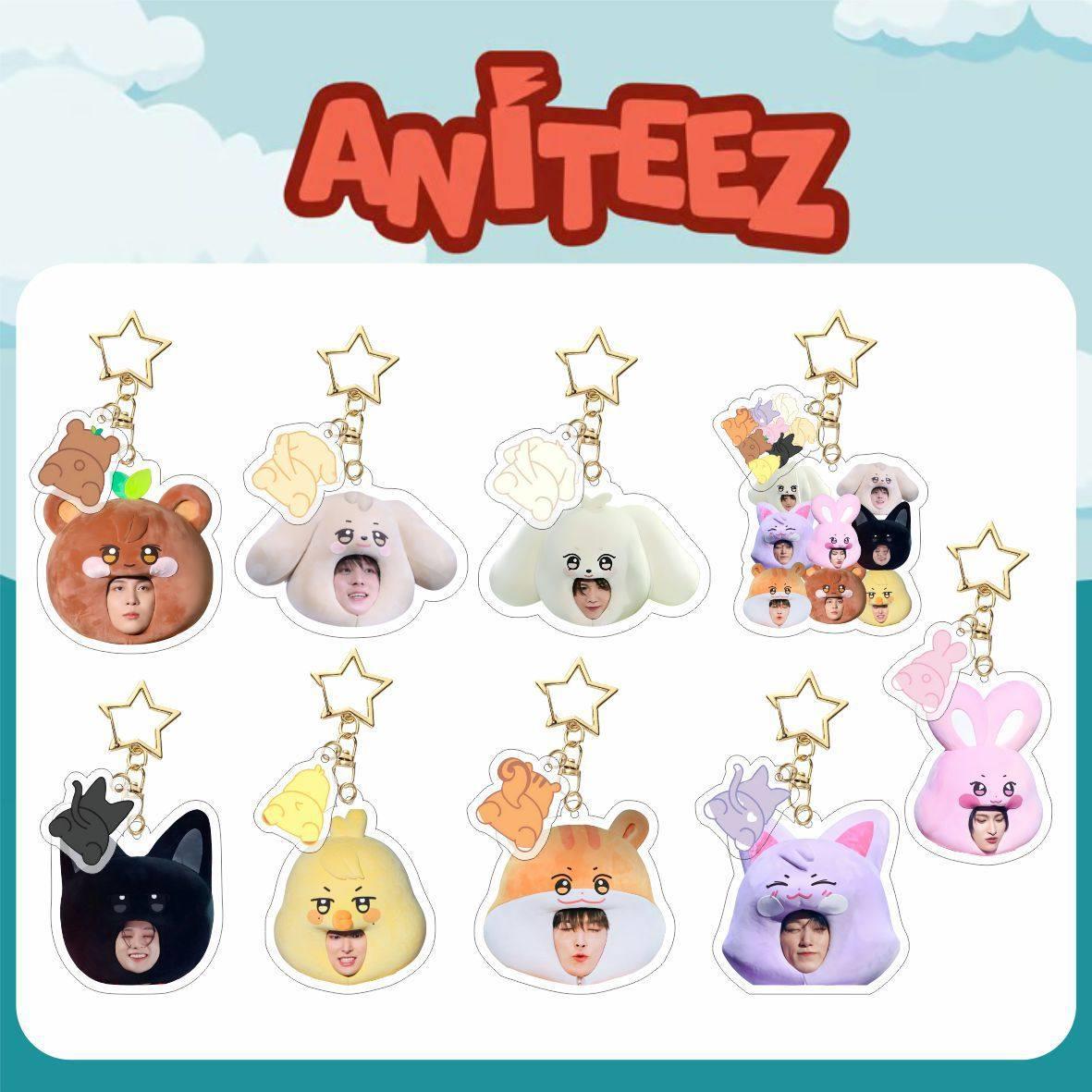 ATEEZ周边新款钥匙扣挂件亚克力双面同款卡通应援收藏5cm礼物图片