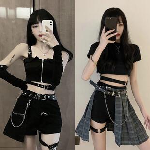 爵士跳舞jazz上衣女团演出服打歌服成人套装黑桃a舞蹈服装女裙子