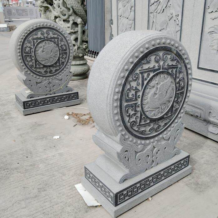 抱鼓石门墩一对大门口麒麟门墩抱鼓石祠堂古镇吉祥如意抱鼓石